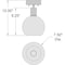 Access Lighting Port Nine Burgundy, Burgundy LED SemiFlush, Matte Black Finish, Seeded Glass 63148LEDD-MBL/SDG - alternate 3